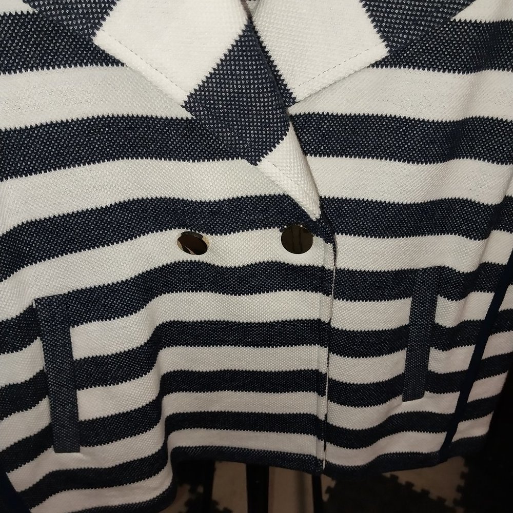 0115 - Zenergy by Chico's Navy/Ivory Blazer (2 / L) - Picture 3 of 4